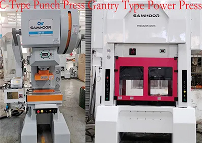 What is the difference between a large punch press and a small power press?