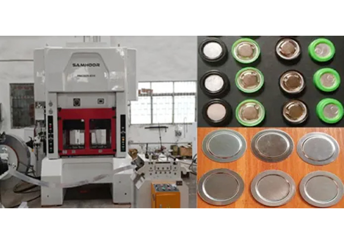 What is the role of the new energy battery rupture disc stamped by high speed punch press?