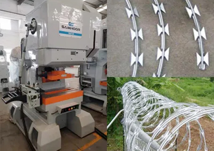 Razor barbed wire high speed press stamping production line