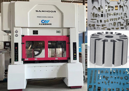 What products can be stamped by 500 tons automatic high speed punching machine?