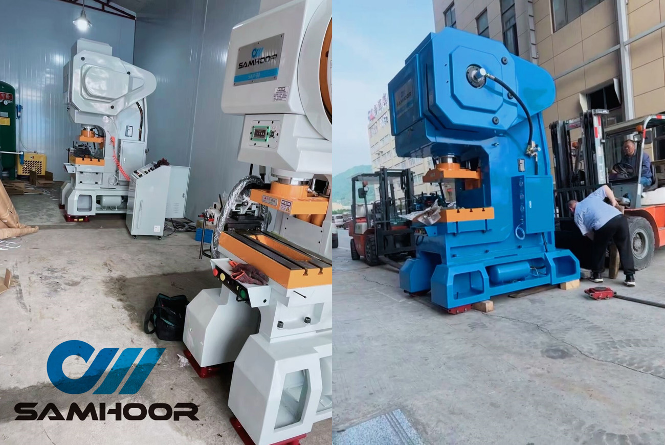 What is the working principle of a punch press?